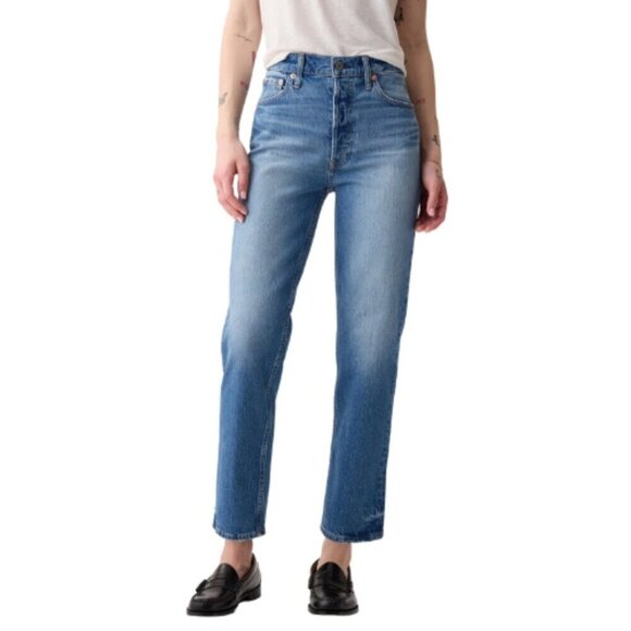 GAP Denim - Gap Womens 26 Cheeky High Rise Straight Leg Medium Wash Jeans